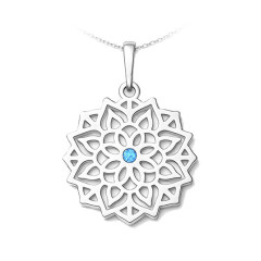 Strieborný prívesok mandala