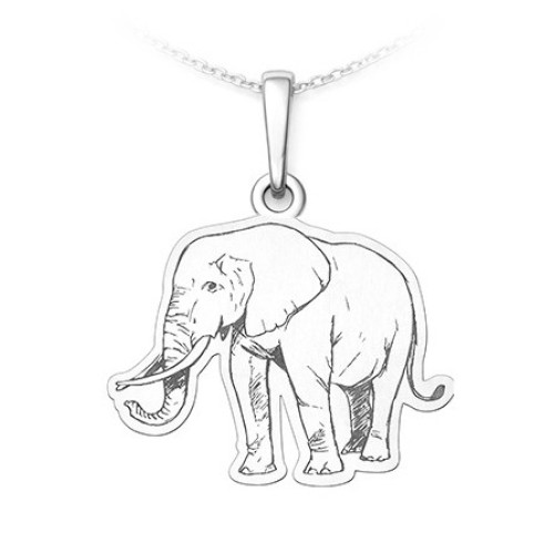 Strieborný prívesok slon