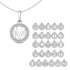 Strieborný prívesok abeceda v koliesku Písmeno