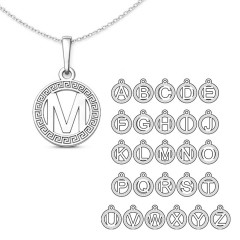 Strieborný prívesok abeceda v koliesku Písmeno