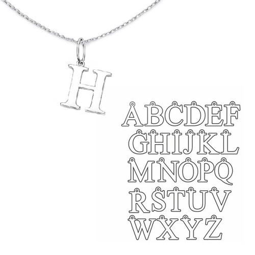 Strieborný prívesok abeceda - Písmeno