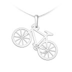 Strieborný prívesok cyklistické kolo