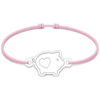 Šnúrkový náramok prasiatko