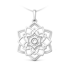 Strieborný prívesok mandala