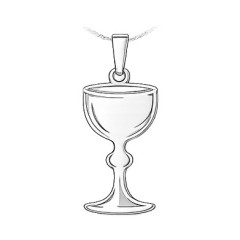 Strieborný prívesok kalich