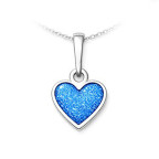 Strieborný prívesok srdce modrá perleť