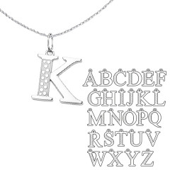 Strieborný prívesok písmeno abecedy