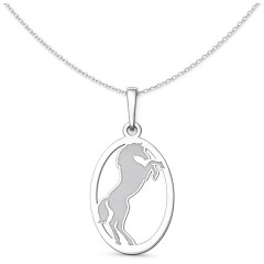 Strieborný prívesok kôň