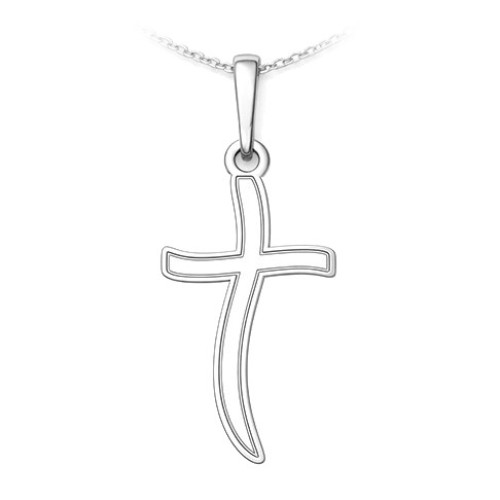 Strieborný prívesok kríž