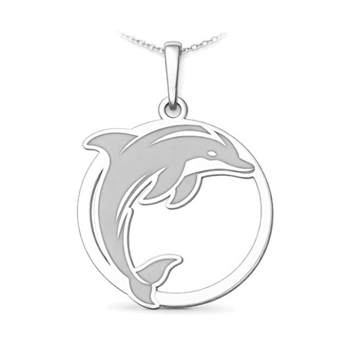 Strieborný prívesok delfín