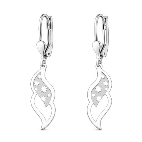 Strieborné náušnice vlnka