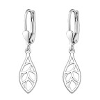 Strieborné náušnice lístky