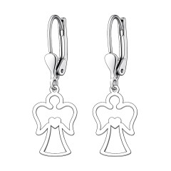 Strieborné náušnice anjel