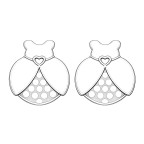 Strieborné náušnice lienka