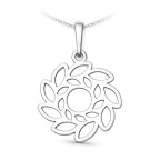 Strieborný prívesok listová mandala