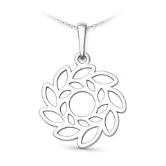 Strieborný prívesok listová mandala