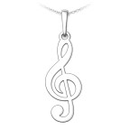 Strieborný prívesok husľový kľúč