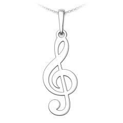 Strieborný prívesok husľový kľúč