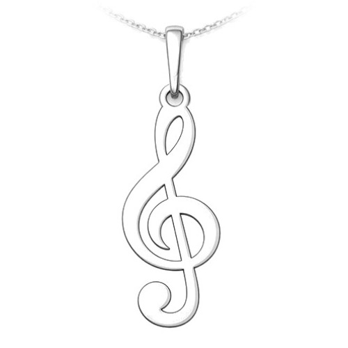 Strieborný prívesok husľový kľúč