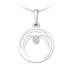 Strieborný prívesok s abstraktným motívom