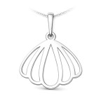 Strieborný prívesok mušle