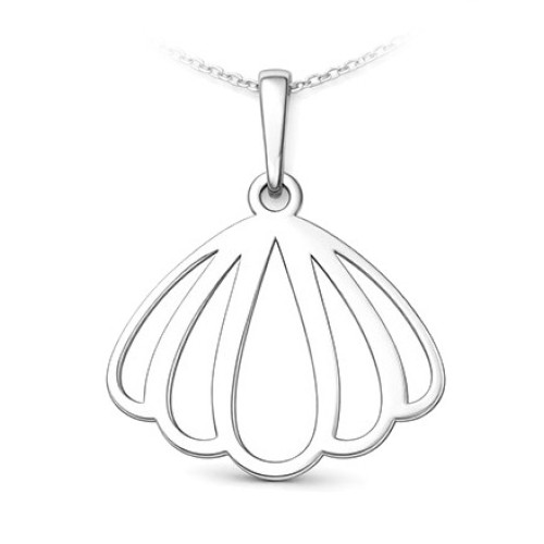 Strieborný prívesok mušle