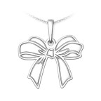 Strieborný prívesok mašle