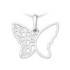 Strieborný prívesok motýľ
