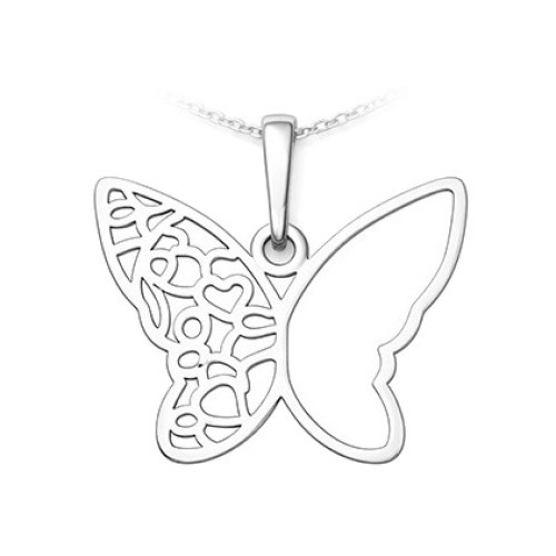 Strieborný prívesok motýľ