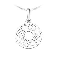 Strieborný prívesok špirála