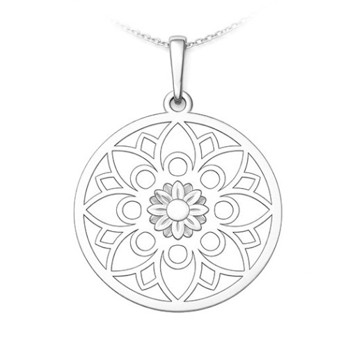 Strieborný prívesok mandala