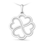 Strieborný prívesok štvorlístok