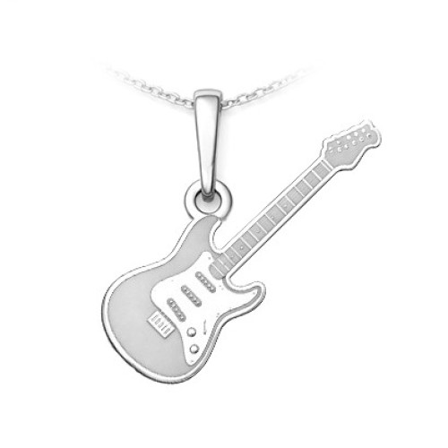 Strieborný revesok elektrická gitara