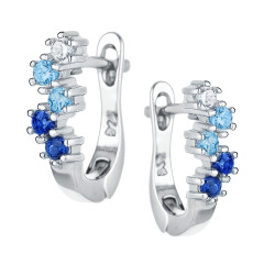 Strieborné náušnice so zirkónmi