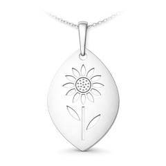 Strieborný prívesok slnečnice