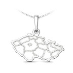 Strieborný prívesok Česká republika