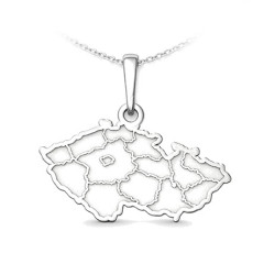 Strieborný prívesok Česká republika