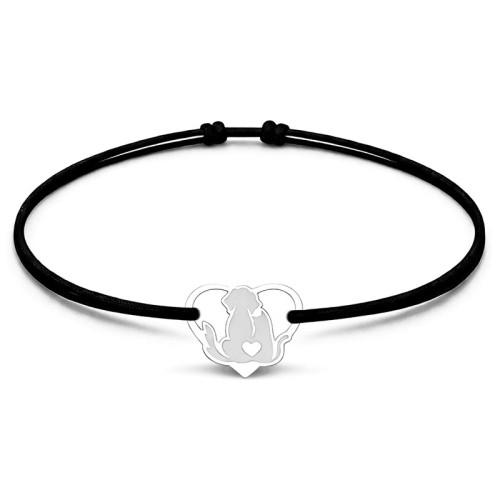 Šnúrkový náramok pes a mačka