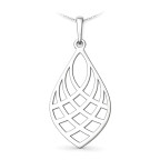 Strieborný prívesok kvapka s ornamentom