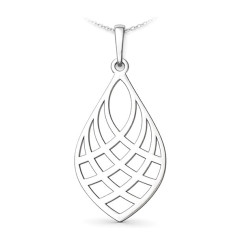 Strieborný prívesok kvapka s ornamentom