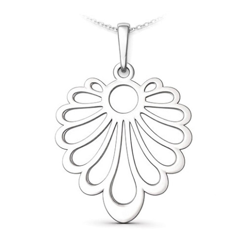 Strieborný prívesok vejár