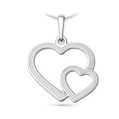 Strieborný prívesok so srdiečkami