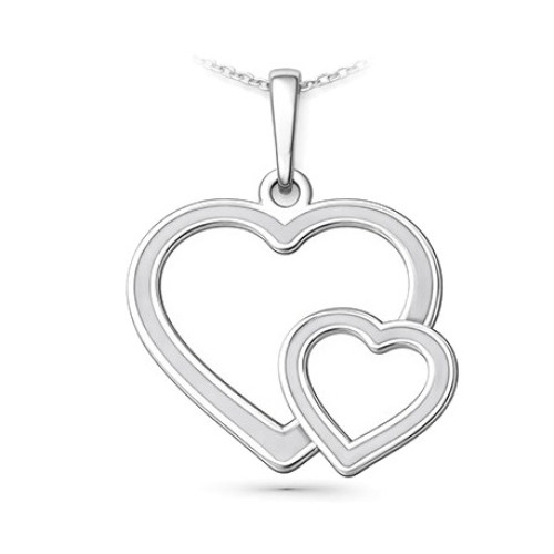 Strieborný prívesok so srdiečkami