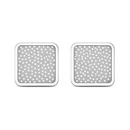 Strieborné náušnice štvorce