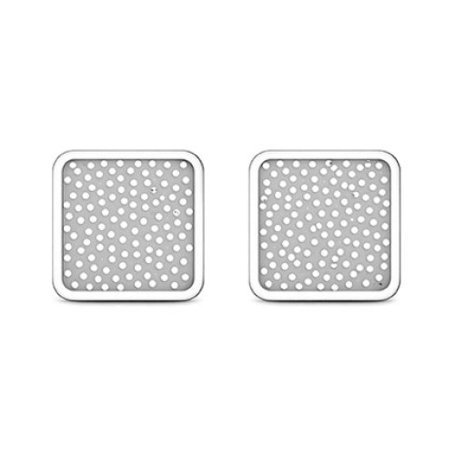 Strieborné náušnice štvorce