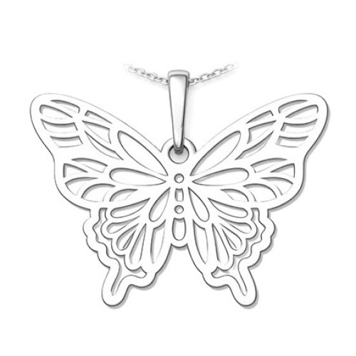 Strieborný prívesok motýľ