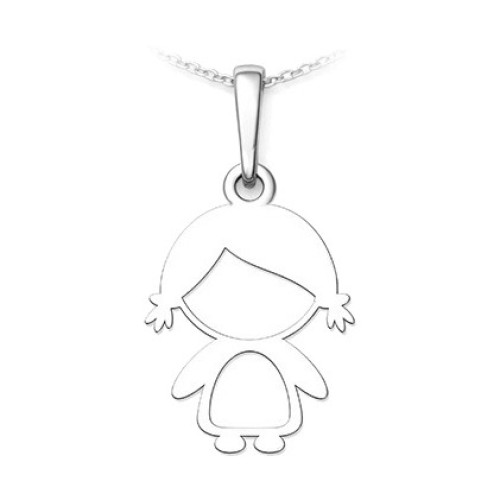 Strieborný prívesok holka