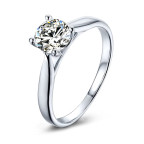 Strieborný zásnubný prsteň MOISSANIT