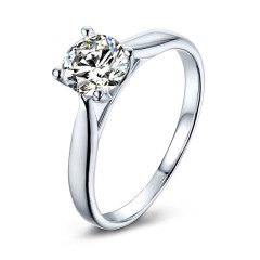 Strieborný zásnubný prsteň MOISSANIT