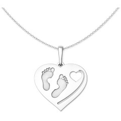 Prívesok srdca s odtlačkami